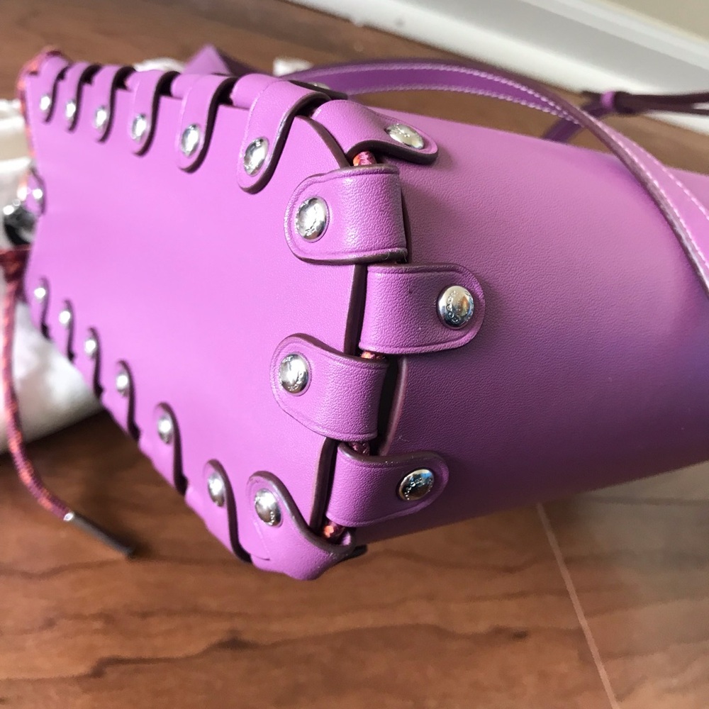 Coach Coachtopia Re-Laceable Reversible Crossbody Tote Purse, Lilac Berry - Picture 12 of 16